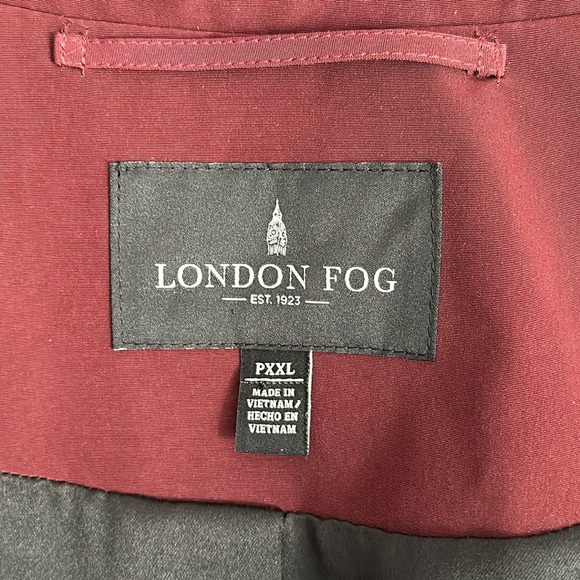 London Fog Jackets & Coats London Fog Burgundy Red Maroon Belted